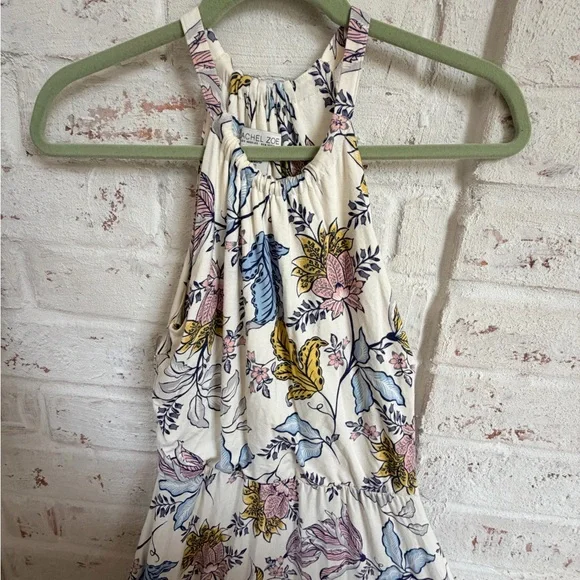 Rachel Zoe Floral Maxi Dress XS Boho Tiered Halter Dress Spring Summer - Picture 3 of 12